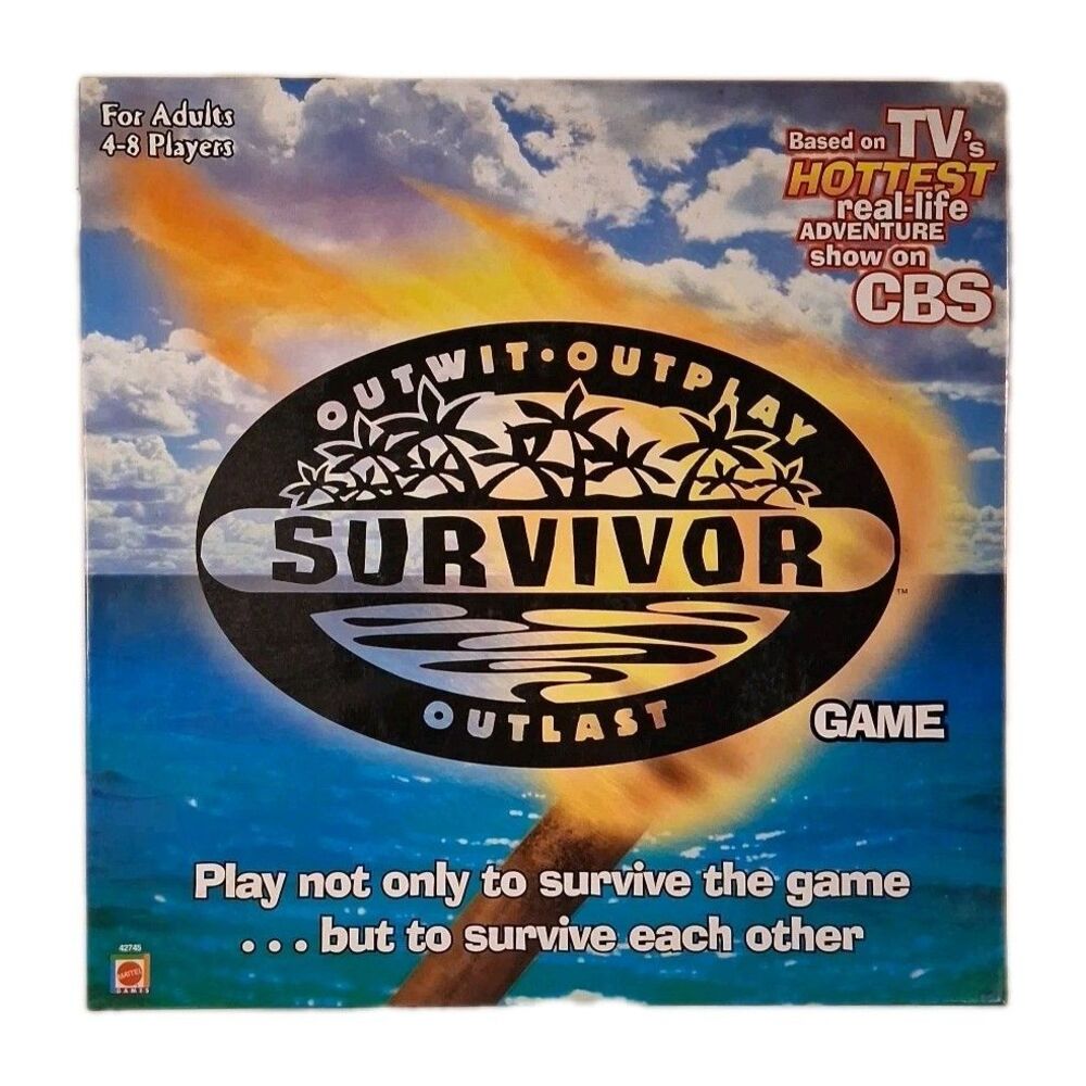 Survivor Board Game Outwit Outplay Outlast TV Show CBS Mattel COMPLETE